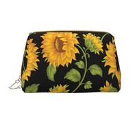 Große Make-up-Tasche, Leder-Kosmetiktasche, Reise-Toilettenartikel-Organizer, Make-up-Tasche, Tournesols Mignons