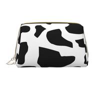 Große Make-up-Tasche, Leder-Kosmetiktasche, Reise-Toilettenartikel-Organizer, Make-up-Tasche, Vache (Petits caractères)