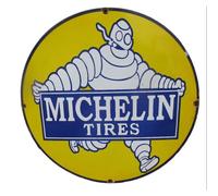 Grosse Plaque Emaillee Michelin Tires 76cm Tole Email Vieillit