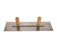 Grosse Truelle à Plâtre en Métal et Bois pour Lissage Rapide | Enduit et Surfaces de Plâtre, Usage Chantier et Finition Murale, Outil Rustique pour Artisans