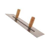 Grosse Truelle de Finition à Deux Poignées, Bois et Métal, pour Lissage | Outil à Plâtre Polyvalent, Prise Facile, Mise Précise, Usage Chantier, Maçonnerie et Enduit