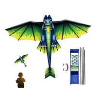 Großer - für Kinder & Erwachsene - Leicht zu fliegen & zu montieren - INKL. 100m Drachenschnur & Griff - Ideales Outdoor-Spielzeug für, Park & Garten - 133 x 97,5 cm
