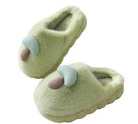 Grosses Bottes pour Femmes avec Talon Slippers for Women&Men Memory Foam Retro Soft Plush Warm Slip on Christmas Slippers Cute Checkered Cozy Indoor Outdoor Bottes Mi-Mollet pour Femmes (Green, 37)