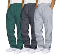 Grosses Et Grandes Sueurs 3 pièces pour Homme, Couleur Unie, pour Course à Pied, Fitness Pantalon De Pyjama Jeune Homme (Green, XXXL)