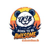 Großes Gästebuch "Born to be Awesome" - Der Hit für jede Feier mit coolem Panda-Motiv: Feiern Sie das Leben und sammeln Sie unvergessliche ... - Großes Format: Mit 8,25 x 11 Zoll