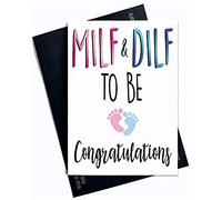 Grossesse Cartes Félicitations Carte Grossesse Carte Bébé On The Way Milf Dilf Drôle Carte Blague Carte Fête de Naissance Bébé Nouveauté Cartes Enceinte Pc446