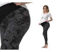 Grossesse Pantalon Motif Leggings Pantalon de Grossesse Long Peigné Coton