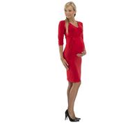 Grossesse Robe Chemise Midi Longueur Genou Manches Courtes Stretch de "