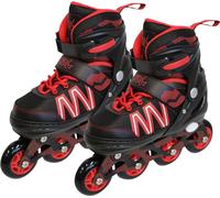 Großhandel GmbH - Ware New Sports Patins à roulettes noir/rouge ABEC 7, taille 31-34