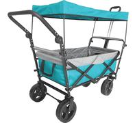 Großhandel GmbH - Ware Outdoor active Chariot à bras ''Petrol'' avec toit, pliable