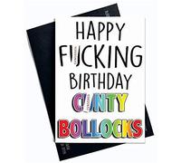 Grossier Carte D'Anniversaire Joyeux Anniversaire Coquin Écrous You Miserable Mature Grossier Offensive Drôle Insulte Carte pour Amusant Carte D'Anniversaire Ami PC370