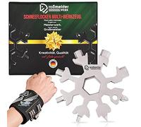 GroßmeisterWerk: Outil multifonction - Cadeau parfait pour les hommes - Flocon de neige 18 en 1 - Outil multifonction universel - Gadget et bracelet magnétique