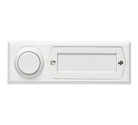 Grothe 51013 Bouton de sonnette avec porte-nom simple blanc 12 V/1,5 A