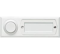 Grothe 51013 Bouton de sonnette avec porte-nom simple blanc 12 V/1,5 A