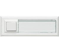 Grothe 51015 Bouton de sonnette avec porte-nom simple blanc 12 V/1,5 A