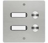 Grothe 55502 Bouton de sonnette avec porte-nom acier inoxydable V2A