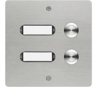Grothe 55502 Bouton de sonnette avec porte-nom acier inoxydable V2A