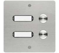 Grothe 55502 Bouton de sonnette avec porte-nom acier inoxydable V2A