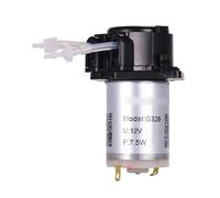 GROTHEN Pompe doseuse péristaltique DC 12 V, mini pompe à eau et liquide avec auto-amorçage, style panneau plat pour aquarium, laboratoire, analyse chimique, additifs de dosage (1mmX3mm)