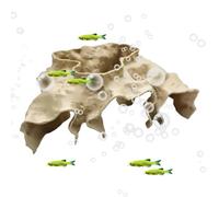 Grotte À Crevettes - Tunnel de Cachette Réaliste et Stable | Cachettes pour Aquarium | pour Débutants, Repos, Cachette, Nourriture, Betta, Poisson d'eau Douce