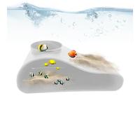 Grotte À Poisson - Cachette Aquatique | Decorations De Tunnel De Repos Et Protection pour Amelioration De L'Habitat des Crevettes Et des Tortues, pour Terrariums, Etang Et Reptiles