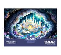 Grotte Château Lueur 1000 Pièces Puzzle Premium Fantaisie du Royaume caché Puzzle Classique Carton Épais - Ultra Dur, Anti-Stress Détente, Idéal pour Les Loisirs Indoor Amusants 52x38cm/1000pcs