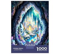 Grotte Château Lueur 1000 Pièces Puzzle Premium Fantaisie du Royaume caché Puzzle Classique Carton Épais - Ultra Dur, Anti-Stress Détente, Idéal pour Les Loisirs Indoor Amusants 38x26cm/1000pcs