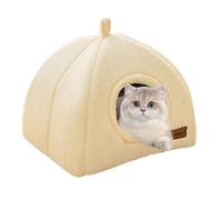 Grotte chaude et mignonne pour chat, sac de couchage d'intérieur pour chats et chiens, doublure isolante pour conserver la chaleur, design compact pour les petits espaces, pour les sols de la maison