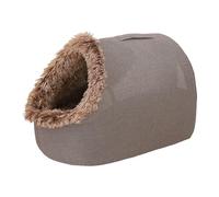 Grotte Chaude pour Chat avec Coussin Amovible, Maison fermée et épaisse pour Chats d'intérieur, lit Portable pour Animaux de Compagnie pour Chatons de Petite et Moyenne Taille