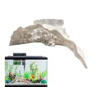 Grotte d'aquarium - 3D, 18 cm | Cache Tunnel, décor de Tunnel naturaliste pour Poisson-Chat Corydora Clown Loach Guppy Cory Petit Terrarium cichlidé, Tortue Reptile - Exploration d'abri, 52 g 6,8 cm