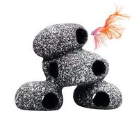 Grotte d'aquarium | Abri tunnel réaliste et esthétique - Crevettes, reptiles, serpents, terrarium, eau salée, eau douce, tunnel pour crevettes, abris pour serpents, décoration de terrarium, maison