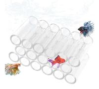 Grotte d'aquarium pour crevettes - Protection en Acrylique - Tube de Culture Transparent - Maisons de Repos - Accessoires d'habitat - Tubes multifonctionnels sûrs pour guppie