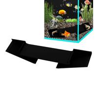 Grotte d'aquarium, tube tunnel d'aquarium, design d'angle de 25 x 4,5 cm, cachette naturelle authentique, dôme d'abri pour reptiles pour installations aquatiques et terrariums