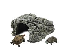 Grotte de cachette de Poisson, Aquariums de Grotte de Tortues, Plate-Forme en résine Haute Simulation Tortue Rampante Reptile Cache Maison abri décoration Ornement pour Aquarium, réservoir(S)