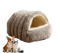 Grotte De Chat Maison Pliable Lavable Chaude pour l'hiver | Lit Fermé Chat et Grotte Chaude Animal Pour Chaton, Chiot, Petit Chien, Intérieur, Maison, Appartement, Salon, Balcon,
