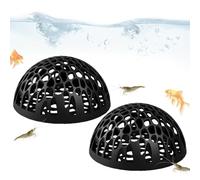 Grotte de crevettes - Grotte de crevettes, 2 pièces de coquillage pour l'élevage de crustacés, tunnel de refuge avec argile poreuse, décoration d'aquarium, sanctuaire creux pour mangeoires de