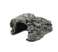 Grotte de la Cachette des Tortues, Habitat de Cachette de Reptiles, Simulation élevée Résine Grotte de Cachette de Roche de Reptile Abri pour Reptiles Plate-forme D'observation des Reptiles(L)
