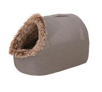 Grotte de lit d'hiver Confortable pour Chat avec poignées, Maison fermée et épaisse pour Chats d'intérieur, lit Chaud pour Animaux de Compagnie Petite et Moyenne Taille