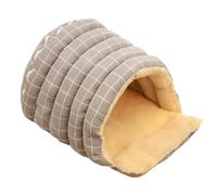 Grotte de lit pour chat - Lavable, Chaud Et Maison,Conception De Dôme Demi-Ceinturé Niche Pour Animaux De Compagnie | Pour Chiot, , Petit Animal De Compagnie, Coin De Jeux Hiver Noël