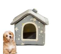 Grotte de lit pour chat, maison de lit pour chat,Grotte de lit pour chaton semi-fermée | Lits couverts pour chats 40x3 5cm/15.75x13.78 pouces, maison d'hiver imperméable pour animaux de compagnie pour
