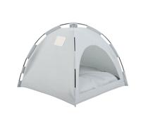 Grotte de lit pour Chat,Maisons de Chat Pliables pour Chats d'intérieur - Lit de caverne de, Tente de de Maison de avec des Lits de Semi-fermés, Mous et Auto-réchauffants Lits et Meuble(35x35cm Gris)