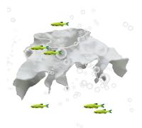Grotte de Reproduction pour Aquarium | Décorations d'abri et cachette réalistes et Stables | Accessoires de crevettes Aquarium - pour l'alimentation Le Repos Eau Douce Aquatique Le sous-Les débutants