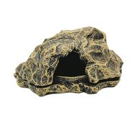Grotte de Terrarium - Faux abri rocheux en résine de 6,3 pouces, peau décorative de dragon barbu, cachette de reptile en pierre de simulation | Accessoires d'aquarium pour crabe, crevettes, Gecko, tor