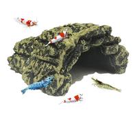 Grotte décorative pour aquarium Betta,Abri confortable en résine ou Betta et crevettes, bords lisses et texturés doux et