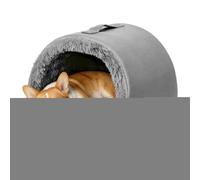 Grotte d'hiver pour chat | Lit chaud et confortable semi-fermé pour chat, nichoir apaisant pour la maison, le dortoir, l'appartement, la chambre à coucher, le salon