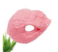 Grotte en forme de tête de serpent réaliste pour aquarium, abri de tortue, décoration de terrarium pour petites et moyennes iguanes, tortues terrestres, geckos léopard, escargots et Lau