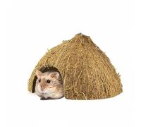 Grotte en noix de coco naturelle 8-12 cm - Pour hamsters et petits rongeurs - Fabriquée à partir de matériaux naturels - 100 % coquille de noix de coco