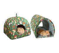 Grotte lit pour hamster, ensemble de 2 pièces de hamac confortable pour chinchilla et maison pour hamster, grotte pour hérisson animal domestique maison d'habitat | pour lapins, furets, chinchillas et