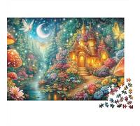 Grotte Magique sous Le Croissant de Lune Puzzle De 1000 Pièces Cottage enchanté Jeu De Puzzle Familial pour Toutes Les Âges 52x38cm/1000pcs