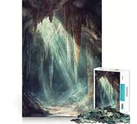 Grotte Mystique aux Rayons de lumière Puzzle Difficile de 1000 pièces pour Adultes Jeu de logique Solide Moments de complicité Bords Nets (50x75cm)